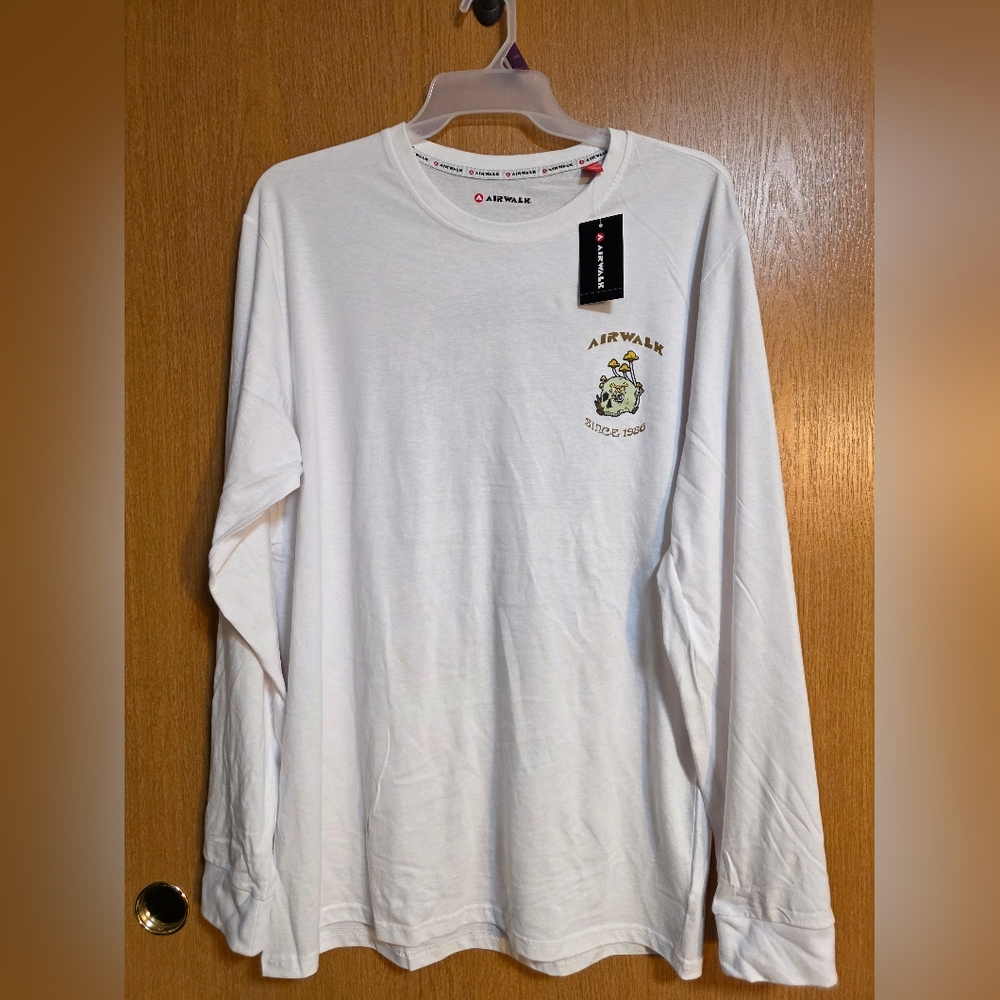 Airwalk Classic Mens White Long Sleeve Tee 2XL